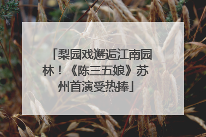梨园戏邂逅江南园林！《陈三五娘》苏州首演受热捧